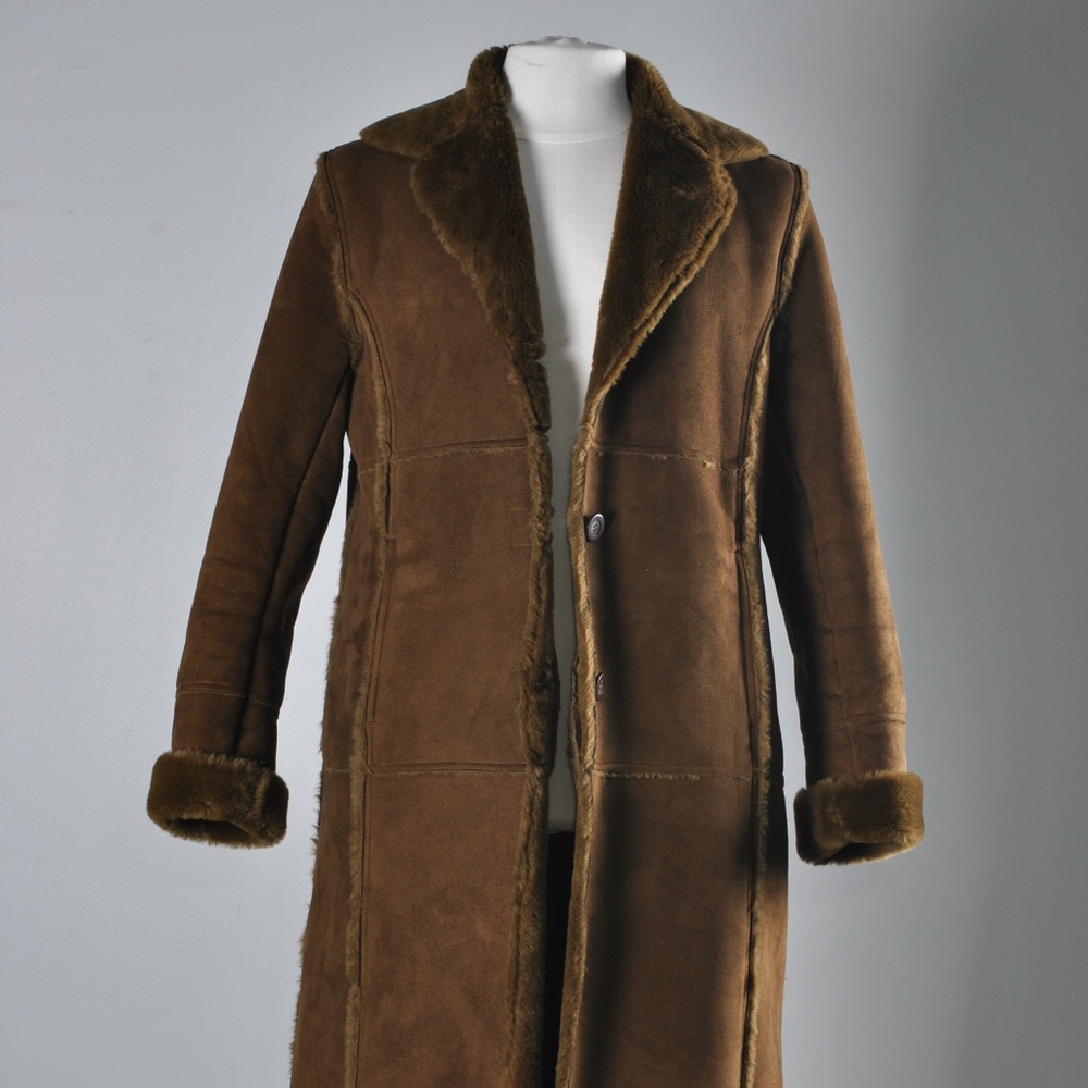 men coat nubuck look long coat